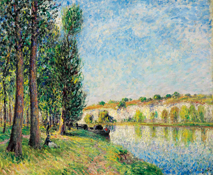  阿尔弗莱德·西斯莱 Alfred Sisley——卢万河畔的风光 (8)